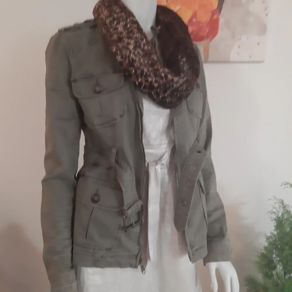INC FAUX FUR LEOPARD INFINITY SCARF c